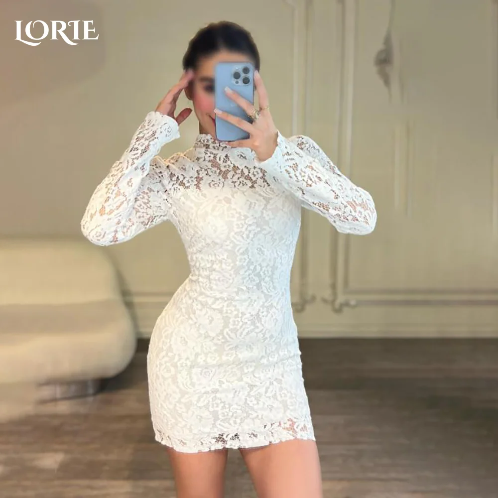 

LORIE Vintage Lace Short Mermaid Wedding Dress Pleats Ball Off Shoulder Corset Mini Bridal Gown Sweetheat Bride Gowns Customized