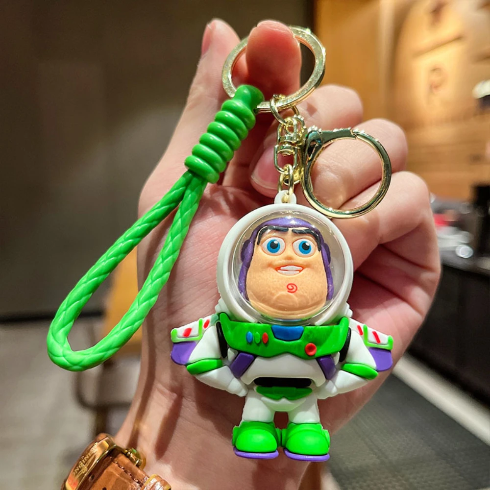 Toy Story Keychain Cute Three Eyes Alien Keyring Pendant Kawaii Disney Bag Accessories Decorative Gift Key Chain Girls