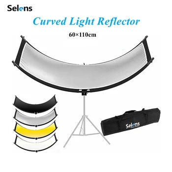Selens-reflector tipo U de tela de 4 colores, luz de fotografía plegable, pantalla reflectante, Kits de estudio fotográfico, accesorios de fotografía