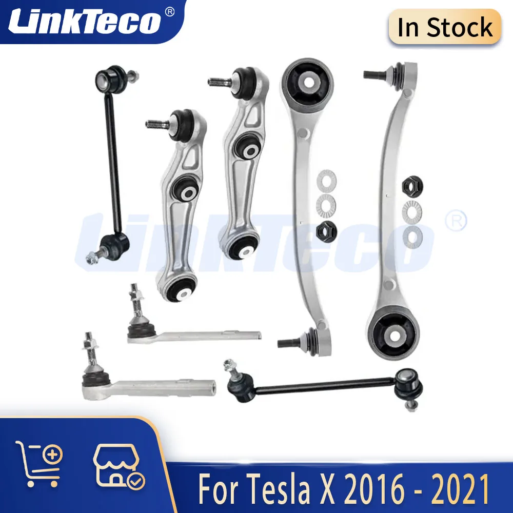 Chassis Parts Front Lower Forward Rearward Control Arms Outer Tie Rods Suspension Kit Fit For Tesla X 2016 - 2021