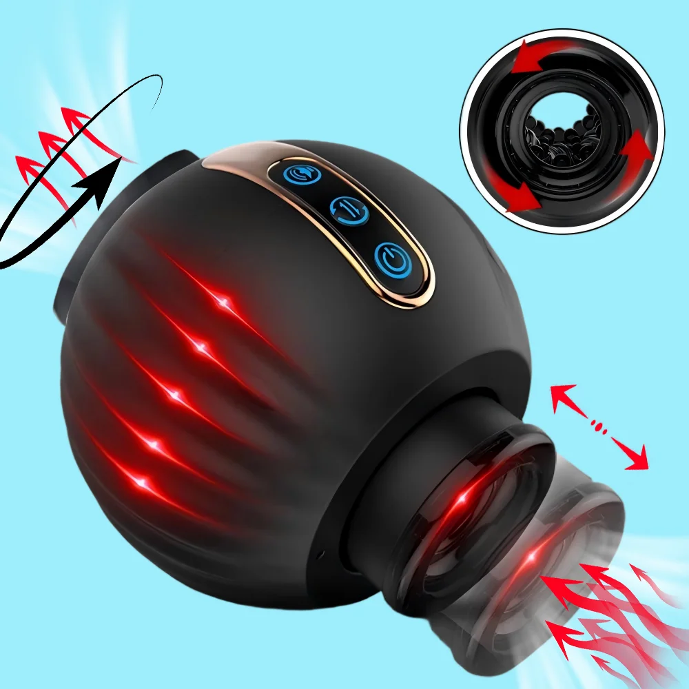 Automatic Male Masturbator Telescopic Rotation Vagina Masturbation Adults Sex Toys for Men Piston Open-ended Mastubators Cup