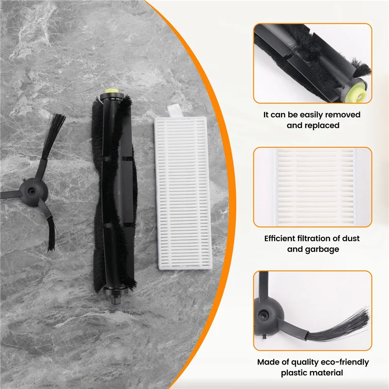 

-A90P For 360 Robot Vacuum Cleaner S10 X100 Max Replacement Spare Parts Accessories Main Brush Side Brush Hepa Filter