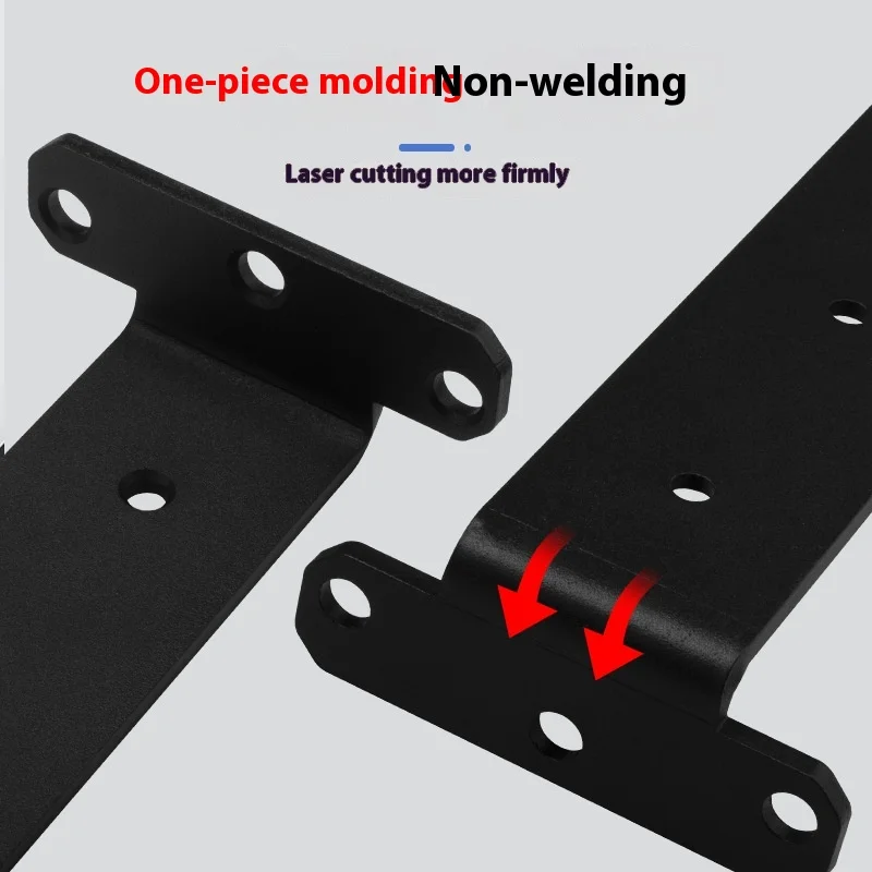 2Pcs 5MM thick concealed floating shelf triangular bracket, shelf hardware, cast iron industrial metal wall bracket