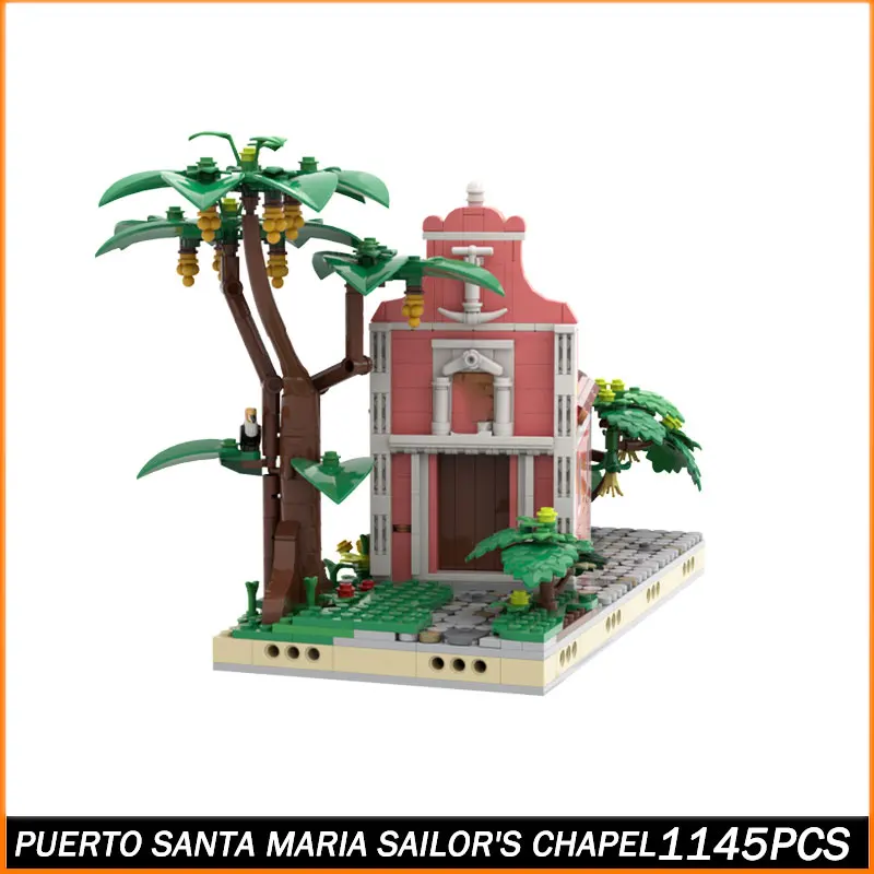 

MOC Building Blocks Street View Series Medieval Castle Sailor's Chapel DIY Model Bricks Puzzle Toys Xmas Juguetes Gifts 1145PCS