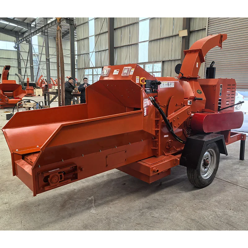 Robust 2t/h Diesel Wood Chipper and Shredder for Garden Tree Branches Logs Timber Wood Waste Recycling Machine