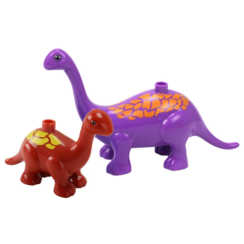 Große Bausteine Tiere Teile Zoo Sets Dinosaurier Montieren Zubehör Kompatibel Duplon Ziegel Jurassic Spielzeug für Kinder Geschenk