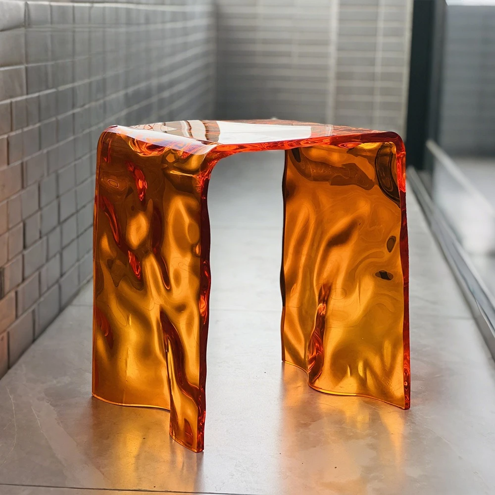 Rainbow stool shoe change acrylic chair leisure stool transparent bathroom stool