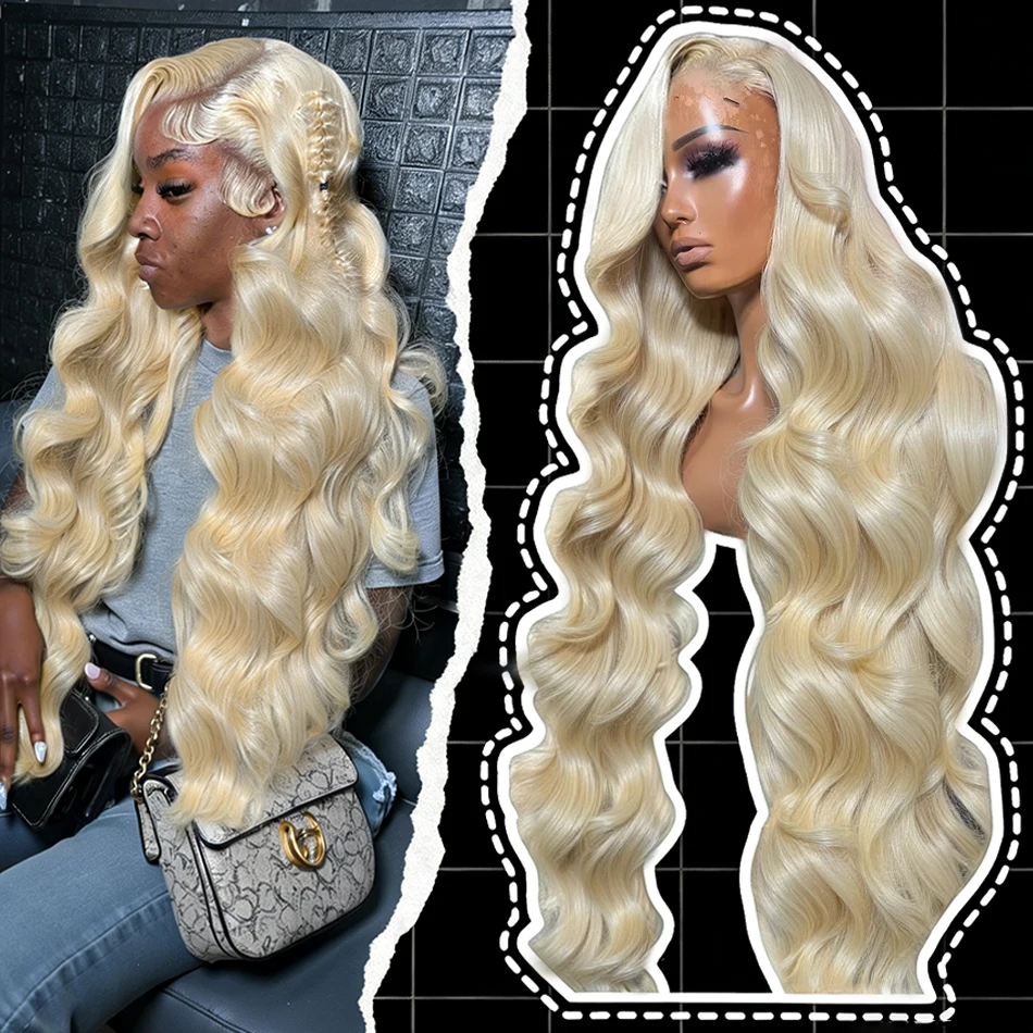 

230 Density Natural Hairline With Baby Hair 613 13x6 Lace Front Wig Human Hair Body Wave Blonde Lace Frontal Wigs for Women