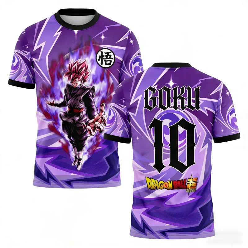 2026 Summer DB Goku 3D Print T-Shirt Quick Dry Breathable Sports Tee, Oversized Sweat Absorbent Short Sleeve for Men Boys Girls