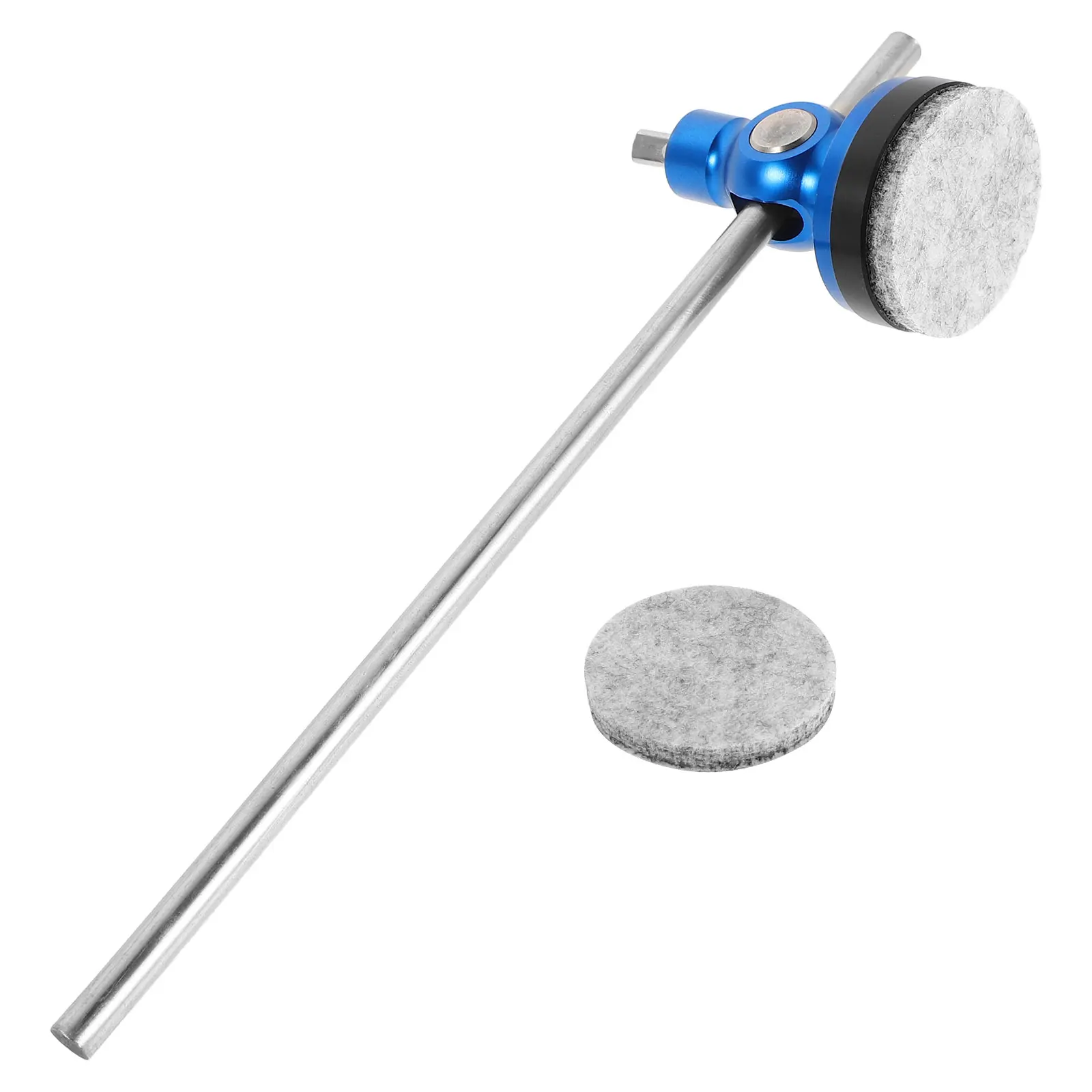 

Dual Sided Blue Bass Drum Pedal Hammer Durable Alloy Construction For Stability Enhanced Flexibility Speed Drumming Clear