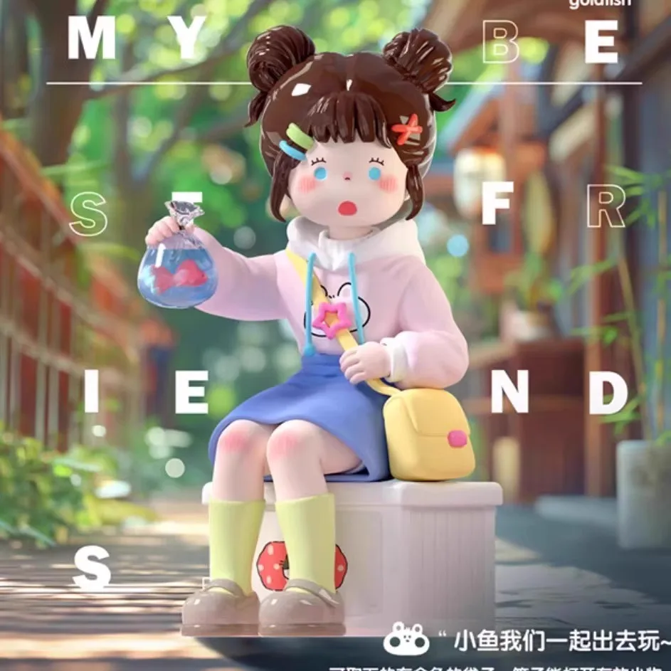 정품 Suki·Myfriends 시리즈 블라인드 박스 귀여운 입상 인형 컬렉션 데스크탑 장식 패션 트렌드 선물 소녀