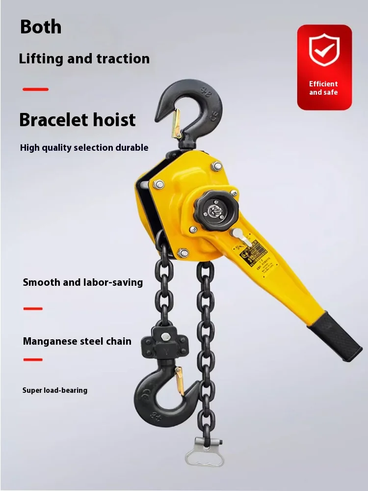 Kerekan engkol tangan, penegang tangan, kerekan engkol tangan pengangkat, kerekan traksi manual 0,75T/1T