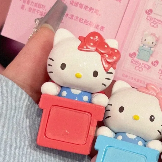 Sanrio Characters Kuromi Melody Hipper Bow Sweetheart Series Blind Box Anime Figure Collection Desktop Phone Decorate Xmas Gift