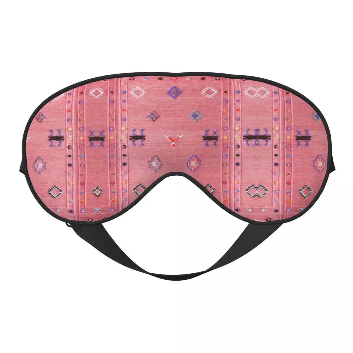 

Pink Oriental Traditional Moroccan Style Eye Patch Ethnic Floral Blindfold Women Travel Sleep Eye Mask Lunch Break Eye Covers