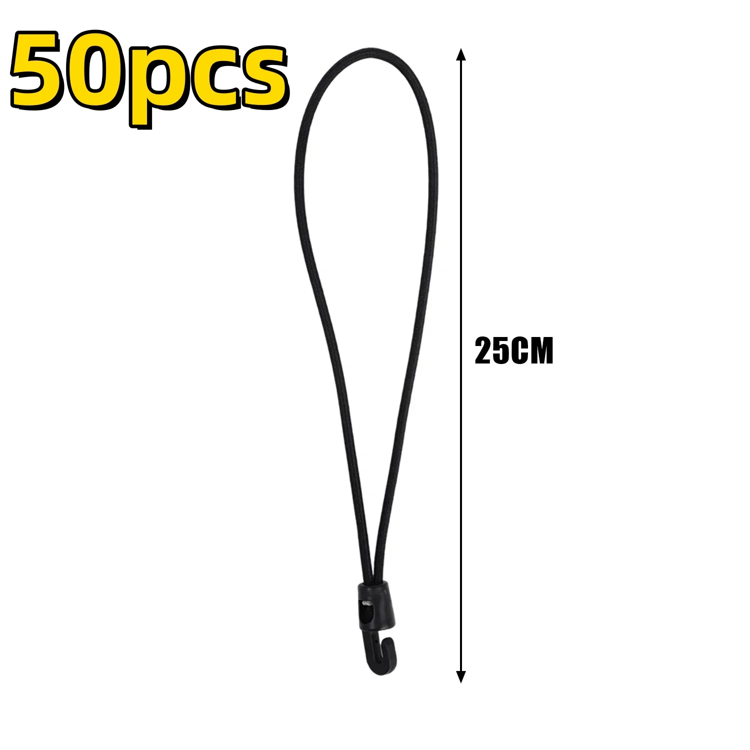 5/10/50 Stück Bungee-Seil mit hoher Elastizität, Expander mit Haken, Gummi-Spanner für Camping, Plane, Gepäckgurt, elastisches Seil