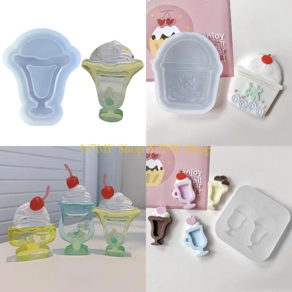 

N7MF Multipurpose Silicone Dessert Cup Mould Portable for Home Baking Art Projects