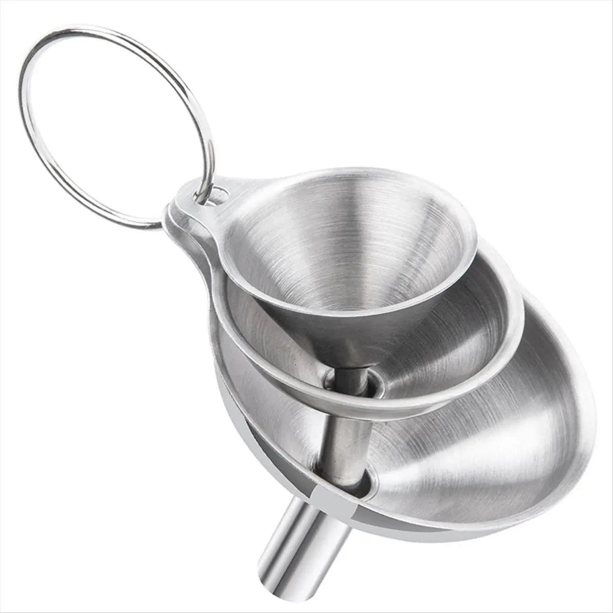 Funnels for Filling Bottles 3Pcs Stainless Steel Mini Kitchen Funnel Set Funnels for Transferring Essential Oils Liquid &LICG