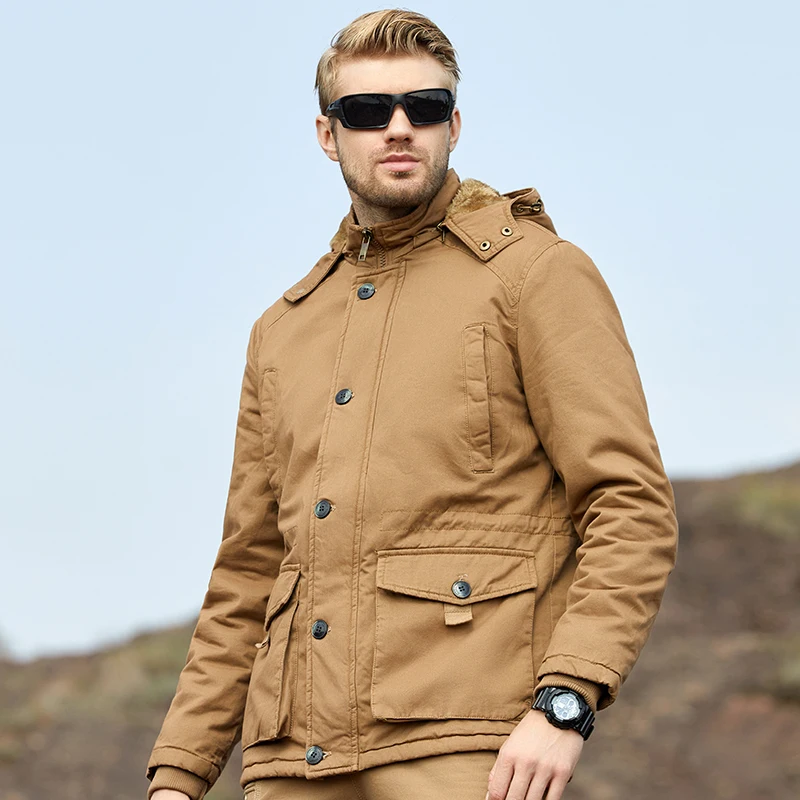 Chaqueta de algodón con capucha para hombre, abrigo informal a prueba de viento, ropa superior versátil, tendencia de moda, novedad, Otoño e Invierno