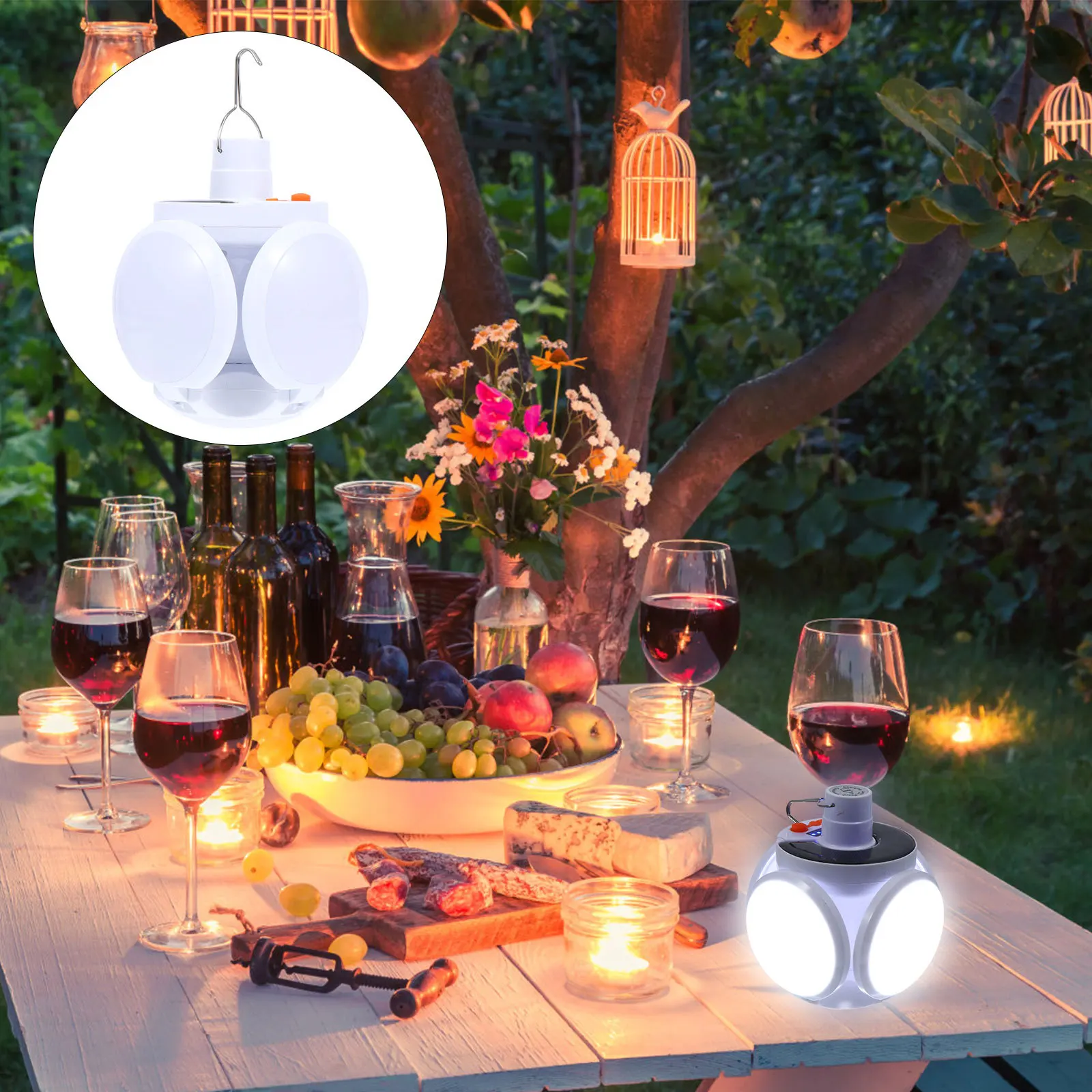 

Solar Charged Decorative Ball Shape Garden Lamp Premium Material Outdoor Patio Hanging Light Solar Powered Luminous Landscape