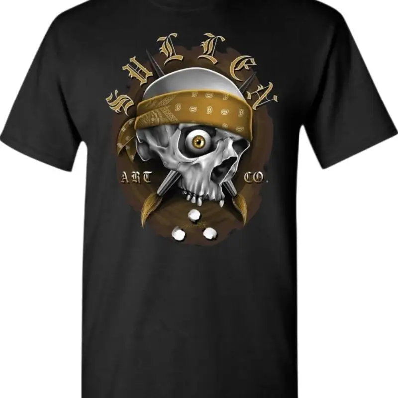 Sullen Art Co Skull Crossed Swords Rice Balls T-Shirt