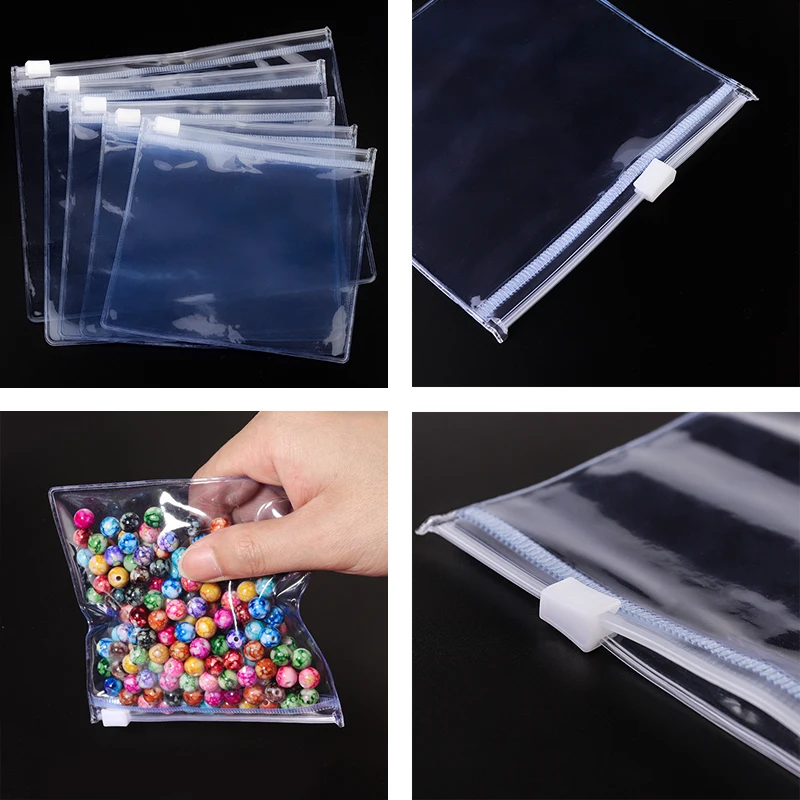 10pcs/Lot PVC Transparent Ziplock Bags Plastic Clear Jewelry Gift Packaging Storage Bag Small Reusable Zipper Pouches