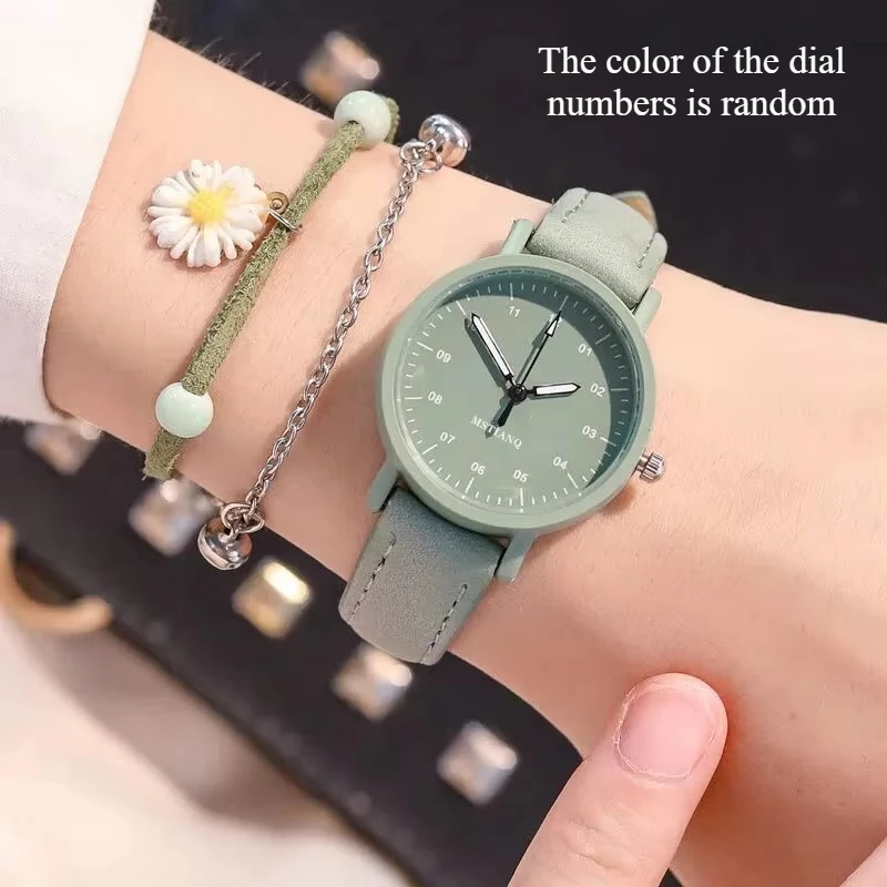 Women Watches Leather Strap Quartz Wristwatches Round Dial Retro Watch Ladies Girls Watch Reloj Para Mujer Girls Wristwatch