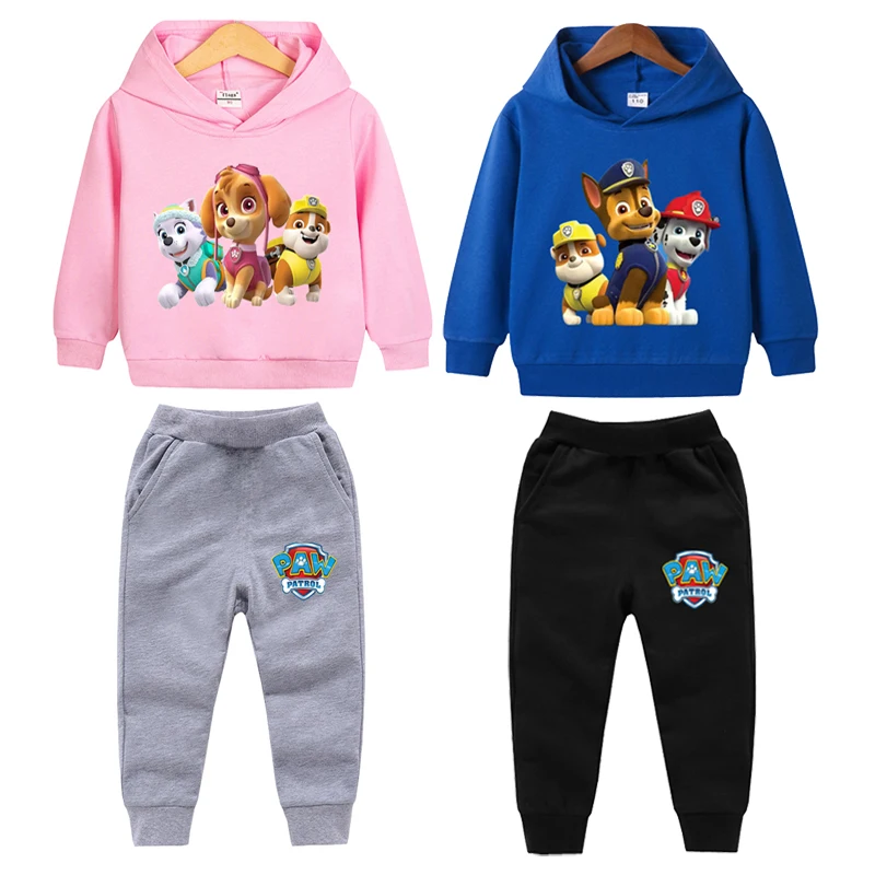 

PAW Patrol Spring Autumn Children's Hoodie Long Sleeve Sweatshirt Sets Boys Pullover+ Pant 2pcs Suit Kids Sport Clothing Sets