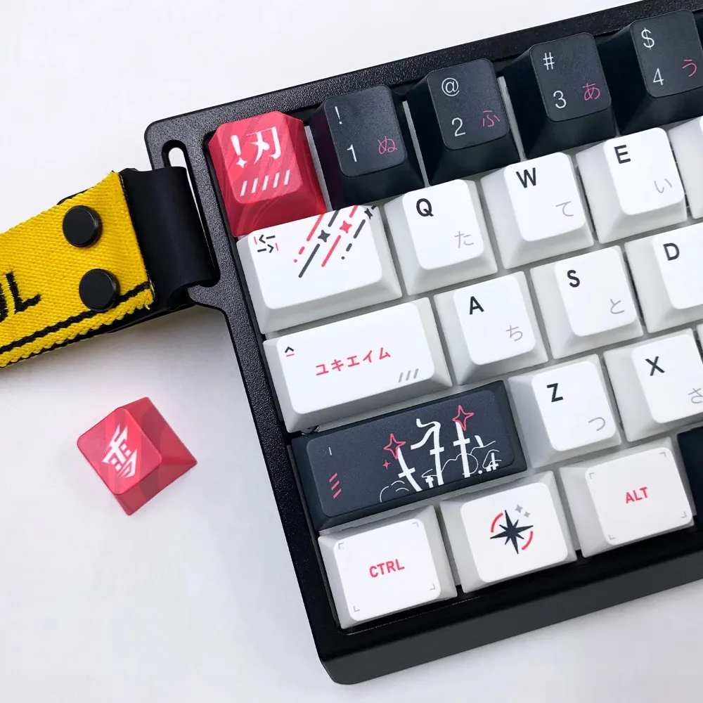 

Yuki Aim Japanese Anime theme Keycaps Cherry Profile for MX Switch Keyboard PBT Thermal Sublimation Keycaps Gaming Accessories