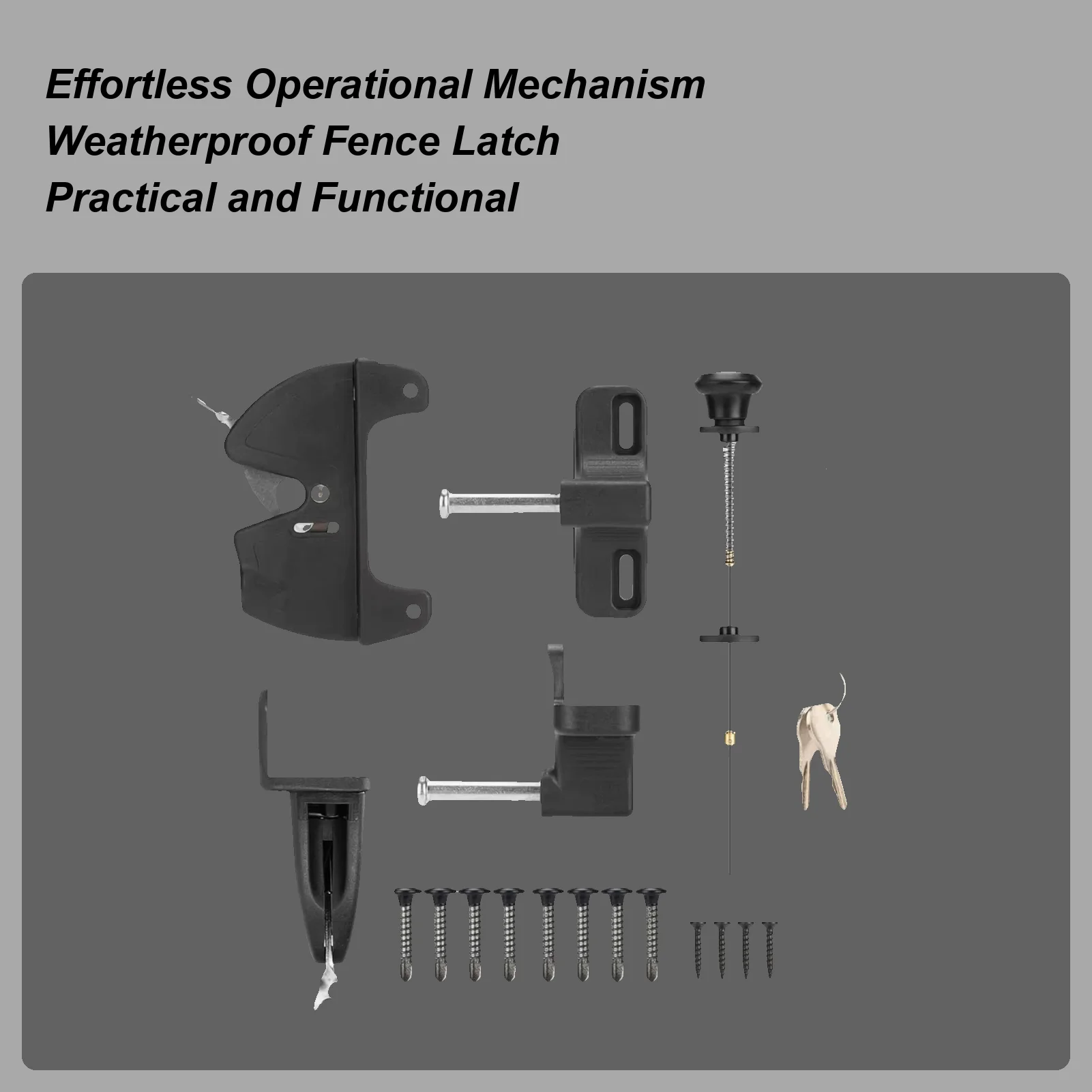 

Защелка для ворот для наружного забора, самоблокирующиеся защелки для ворот, сверхмощная фурнитура, защита безопасности для фермерского дома, сада, двора