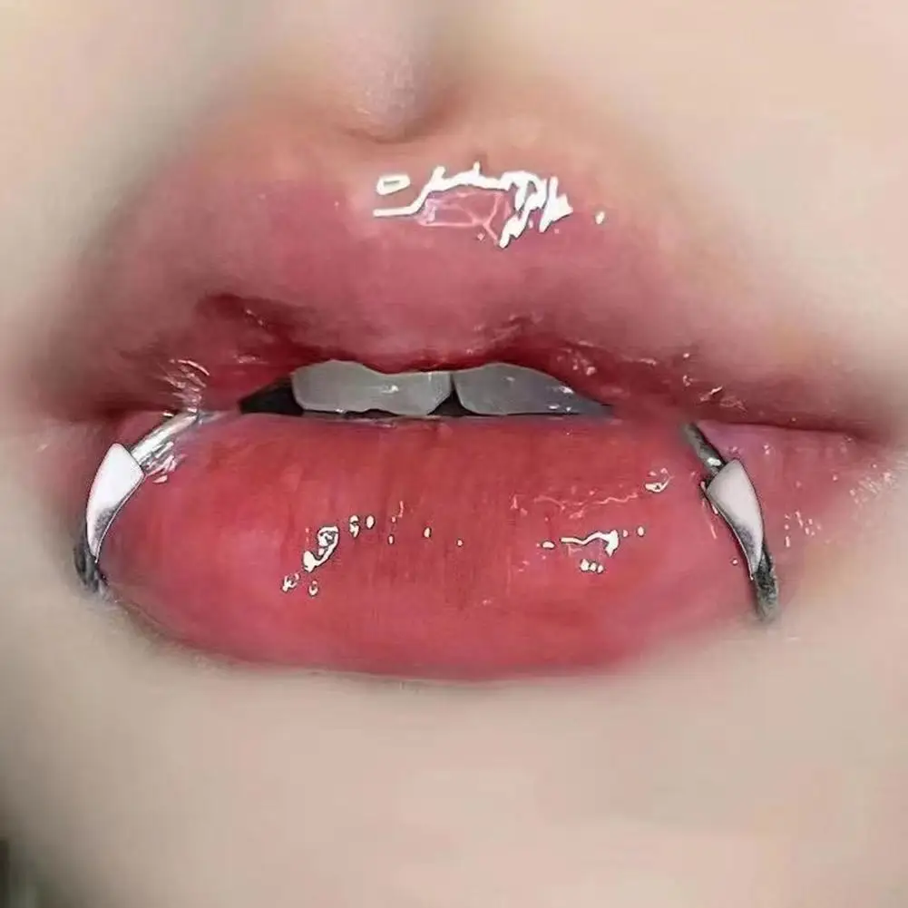 Edelstahl personal isierte Reißzähne gefälschte Lippen Piercing Cyberpunk gotischen Stil Schmuck Party Urlaub Halloween Körpers chmuck