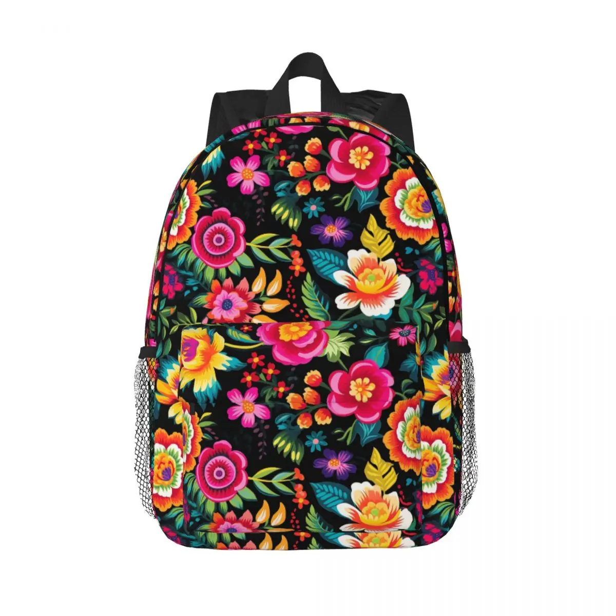 

Mexican Flowers Floral Art Backpack Hot Sale Daypack Large Capacity Boy Girl BookBag Shoulder Bags for Men Women Kids School Bag
