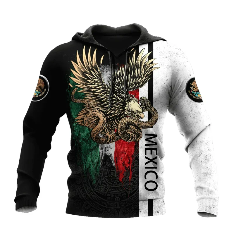 

Autumn Men's Hoodie MEXICO Flag Printing Sweatshirt Street Leisure Fashion Women's Y2K Hoodies Daily Pullover Large Sudaderas