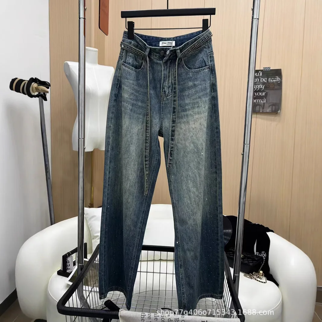 

Ankle Length Solid Straight Jeans Bleached Jean Women Denim Pants Distressed Zipper Fly Loose Fit Washed Pockets Streetwear
