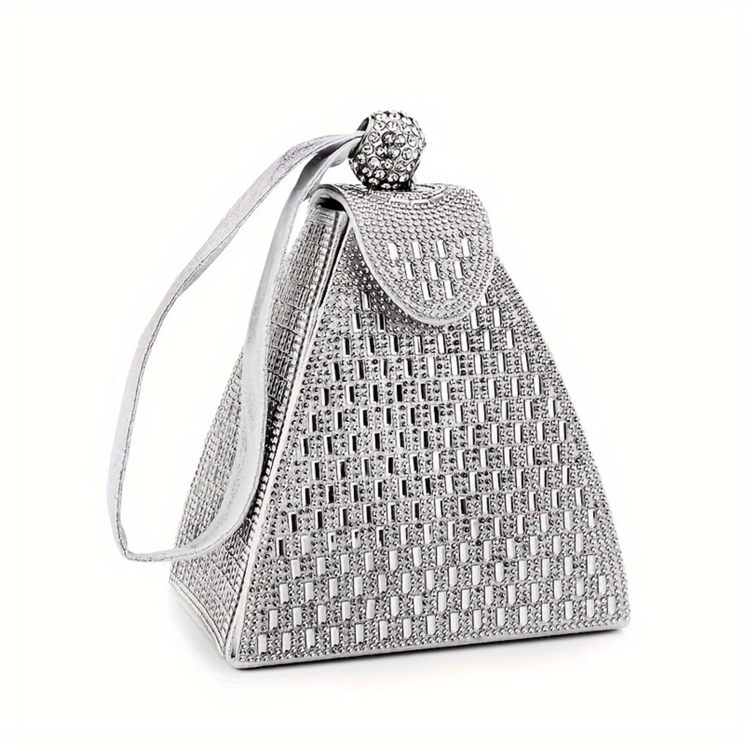 Triangle Shaped Evening Bag, Sparkly Acrylic Clutch Purse, Women's Wedding Handbag For Dinner Party Prom - Perfect for Carnival