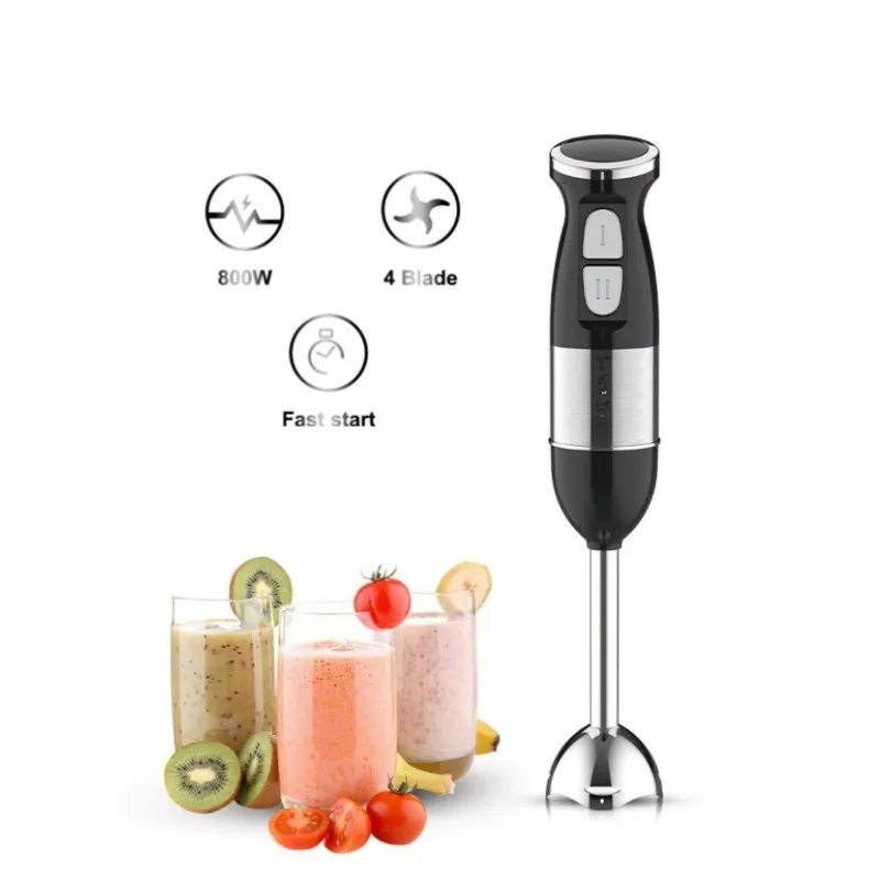 Stainless Steel Electric Stirrer, European Standard Single Stick Blender, Fruit Juicer Food Processor, Small Kitchen Appliance
