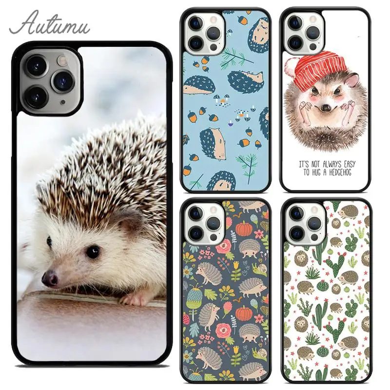 Cute Hedgehog Phone Case for iPhone 15 16 SE2020 11 12 13 14 Pro Max mini 6 7 8 Plus Cover coque Fundas Shell