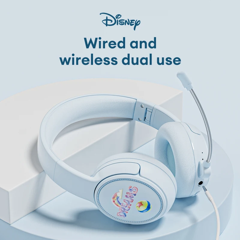 

Cute Disney QS-H5 Wireless Headset 360° Stereo Sound HIFI Sound Quality V5.4 Bluetooth Long Endurance Folding For Kids Study