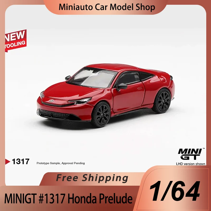 

MINI GT #1317 1:64 Miniature Honda Prelude Diecast 2026 Rallye Red Hybrid GT Diecast Model Car Toy Pre-order Nov 2026