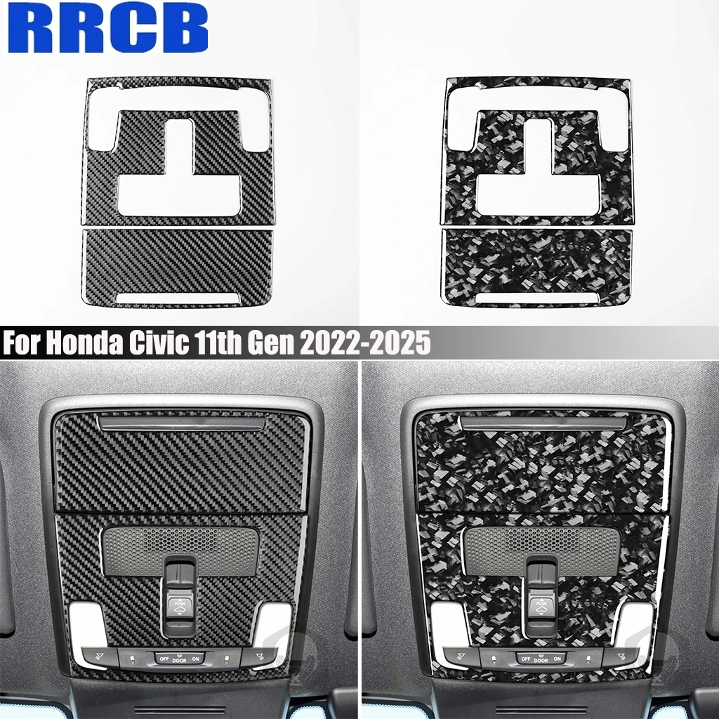 

Автомобильные аксессуары из углеродного волокна, лампа для чтения, декоративная внутренняя отделка, наклейка для Honda Civic 11-го поколения 2022 2023 2024 2025