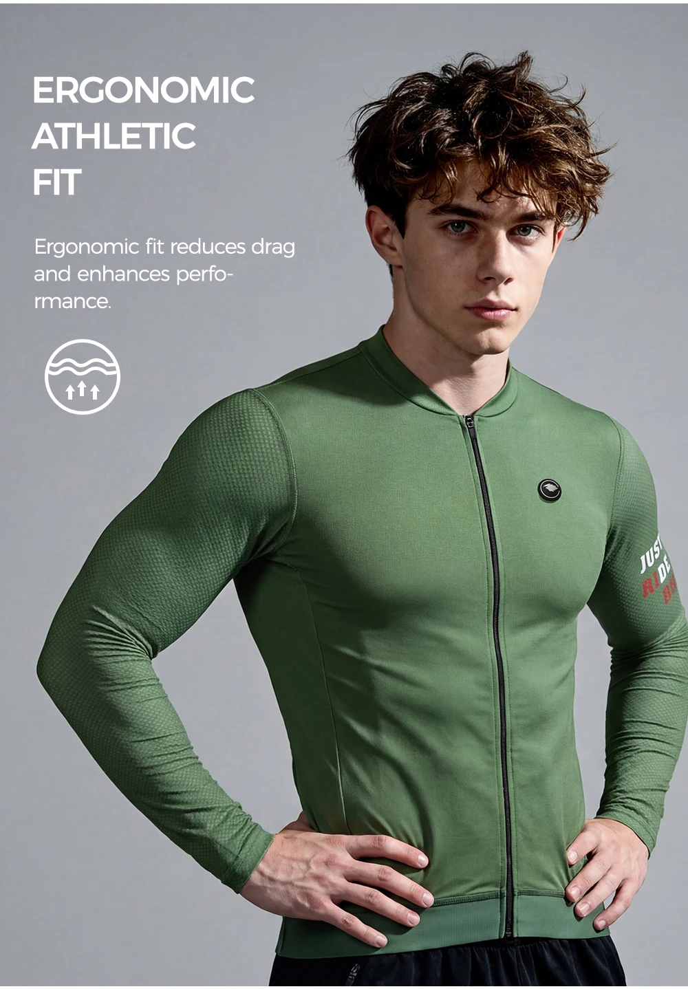 RION Herren-T-Shirt, langärmelig, Sport-Sweatshirt, Fitness, Laufen, Oberteil, Herrenbekleidung, Radfahren, Shirts, Gym, Wandern, Outdoor, Sportbekleidung – Detail 6