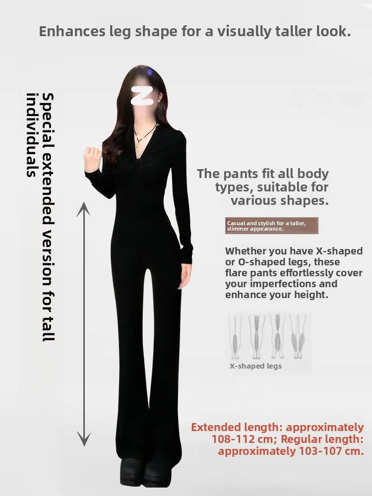 High Waist Yoga Pants Ultra Long Fleece Lined Bell Bottom Elastic Sharkskin Trousers for Spring Autumn Winter Casual Wear