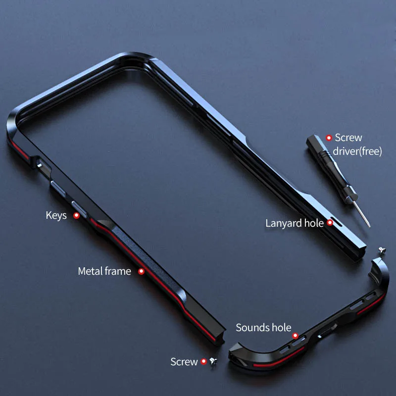 Metal Bumper Case for Apple iPhone Air 17 16 15 14 Plus 13 12 Pro Max Shockproof Armor Metal Bumper Irregularly Aluminum Cover