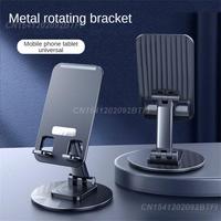 Mobile Phone Stand Multifunctional Black Mobile Phone Bracket Office Accessories Desk Phone Holder Convenient Metal Rotation