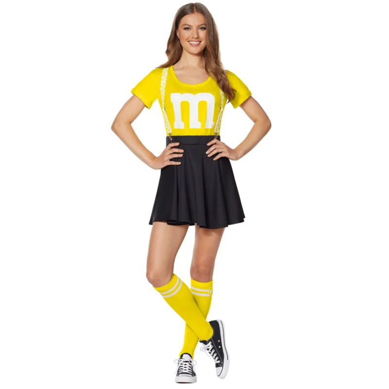 Halloween Sexy Japanese Schoolgirl Gleeing Cheerleader Cosplay Costume Summer Soccer Cheerleading Uniform Set