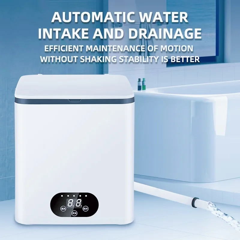 Mini Washing Machine, Home School Blue-Purple Light Antibacterial, Washing Socks, Underwear, Towels And Small Pieces Of Clothing