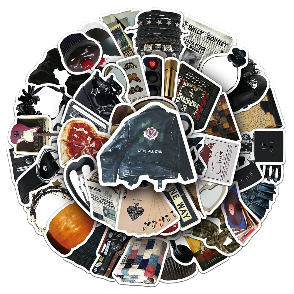 

10/30/50pcs Retro Cartoon Y2K Downtown Girl Graffiti Stickers Aesthetic DIY Notebook Suitcase Phone Cool Decoration Sticker Pack