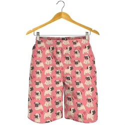 Cute Pets Pug Dog 3d Print Beach Shorts Kids Summer Street Oversized Short Pants Men Surf Board Shorts Cool Swimming Trunks