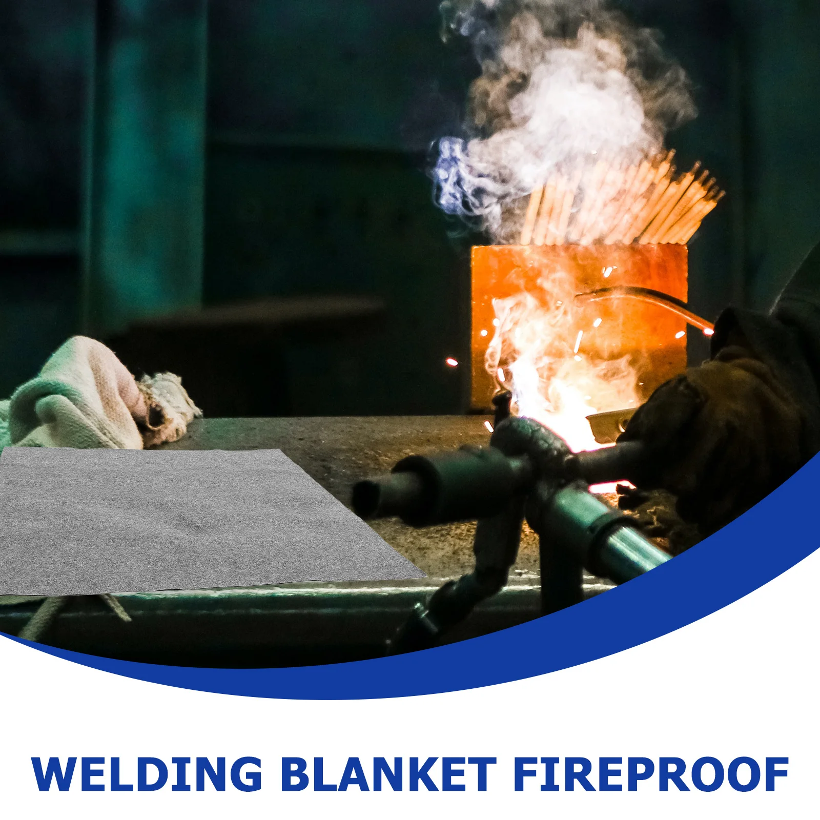 

1mm Fireproof Felt Fabric Welding Blanket Heat Resistant Material Soft Felt 1 Meter Flame Retardant Welding for Camping