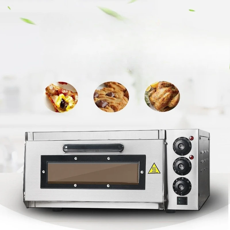 Stainless Steel High-capacity Commercial Pizza Oven Multifunctional Single Layer Chicken Wing Egg Tart Pizza Oven