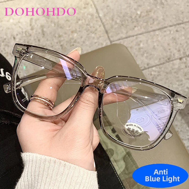 

TR90 Square Anti Blue Light Sutra Computer Myopia Glasses Women 2025 New Brand Designer Spring Leg Prescription Spectacles Frame